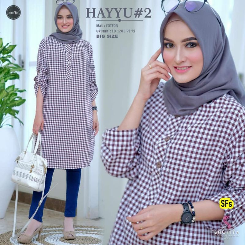 Baju Atasan Wanita Hayyu Tunik / Racun Shopee