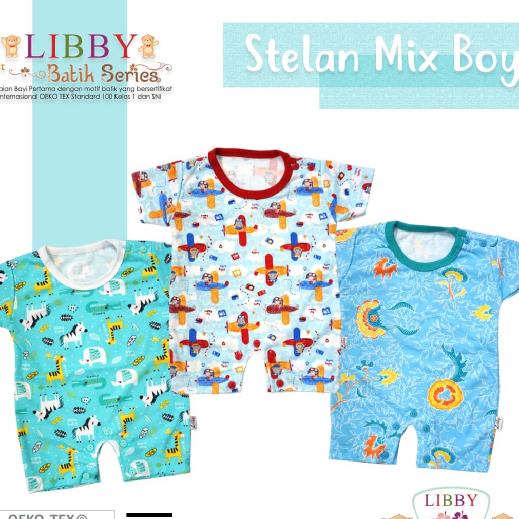 LIBBY MURAH BAJU  KODOK  SEGIEMPAT BKD4PR JUMPER ROMPER 