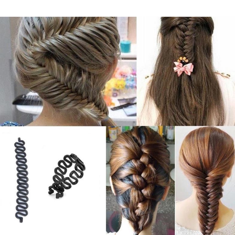 Set Alat Styling Rambut Kepang Twist Braider Elastis Diy Untuk Wanita