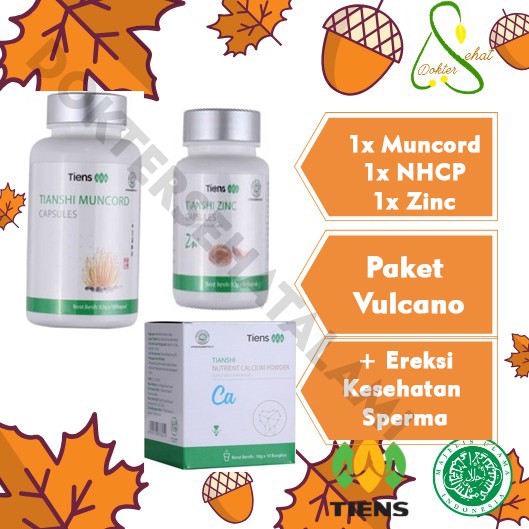 Tiens Paket Obat Kuat Vulcano 1 (1 btl Muncord + 1 btl zinc + 1 box Nhcp)