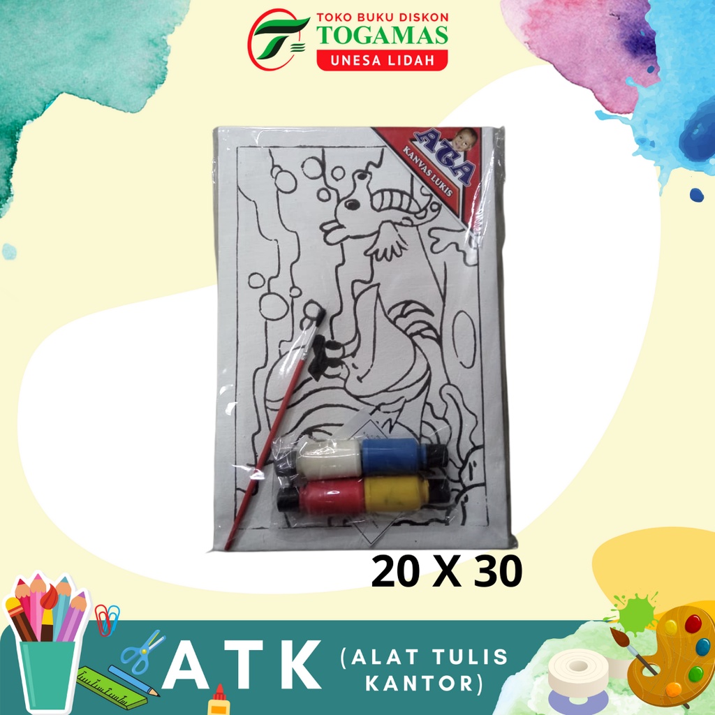 

KANVAS LUKIS 20X30 GAMBAR + CAT ATA / READY STOCK