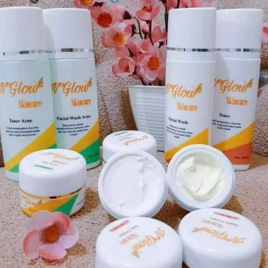 N'Glow Skincare Wajah Skincare Paket Acne N'Glow Produk 100% Original Skincare Glowing BPOM Halal