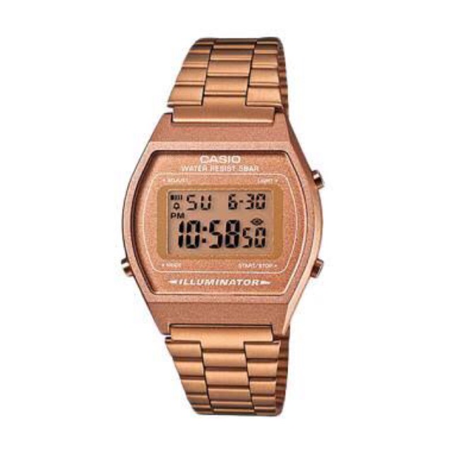 Original Casio B-640WC-5 Watch Rose gold