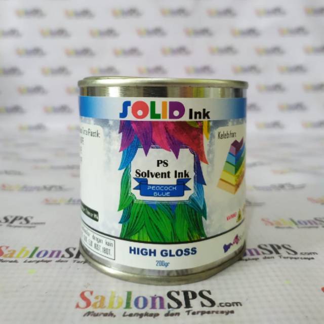 TINTA SABLON PLASTIK 200GR PEACOCK BLUE HDPE PE PP BASIS MINYAK SOLVEN BASED