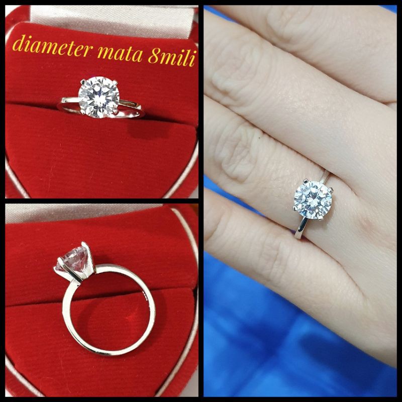 Grosir (SSC) CINCIN PERAK ASLI 925 FASHION CINCIN ZIRCONIA STERLING SILVER 925 PERHIASAN CINCIN