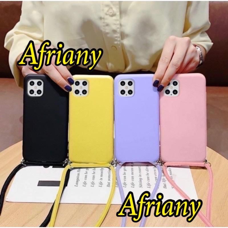 Case Tali Nagita Oppo A76 2022  Lanyard Gantungan Silikon Candy Color Mychoice