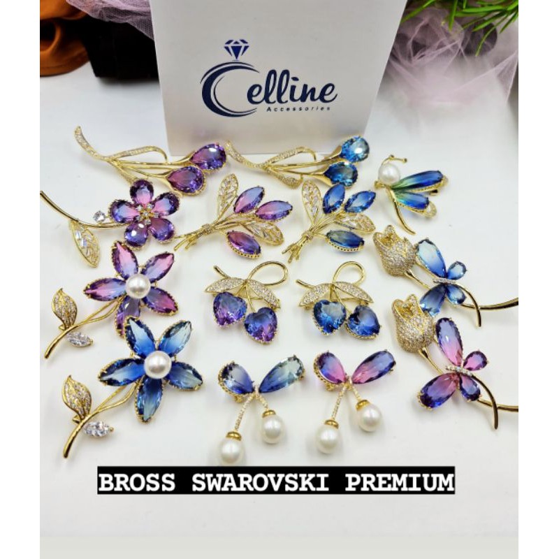 Bros swaroski premium/Bross Jilbab/bross hijab/bross swaroski/bross jilbab/bross lapis emas