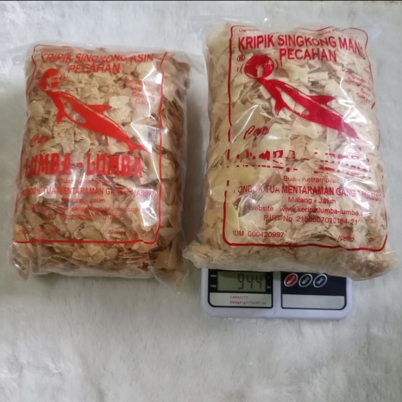 

kripik singkong lumba-lumba PECAHAN 900-950 gram