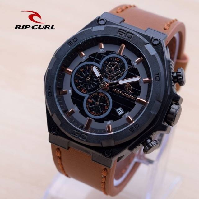 Jam tangan RIPCURL pria/cowok chrono case black