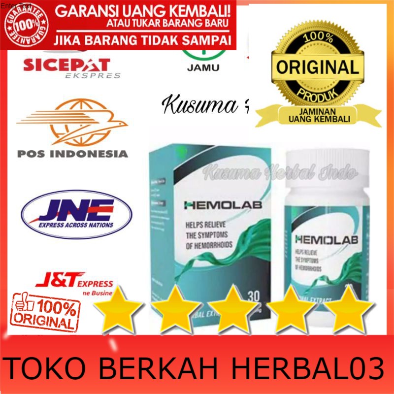 100% ASLI Hemolab Asli Obat Herbal Wasir Ampuh Atasi Ambeien Original 100% ASLI