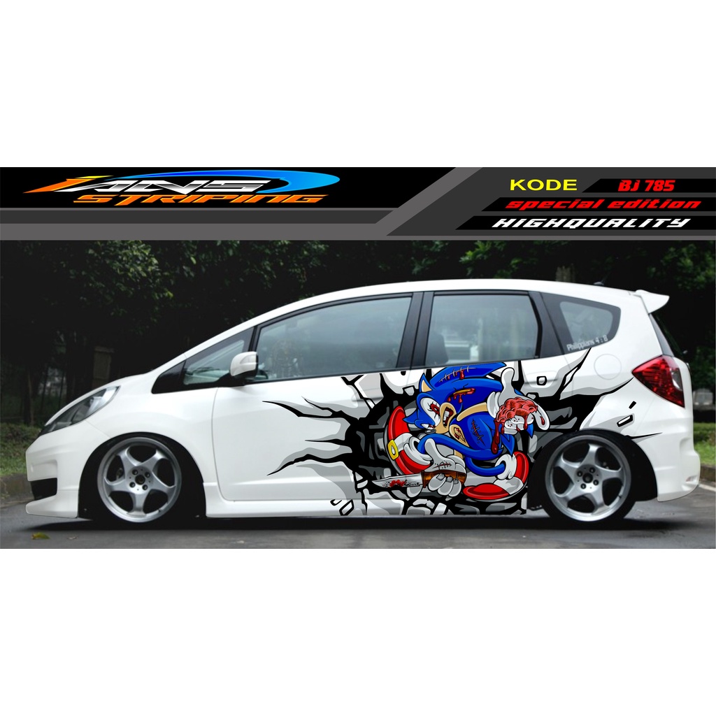 STICKER DECAL MOBIL JAZZ BRIO AVANZA SIGRA YARIS / STIKER VARIASI MOBIL / MODIF STICKER MOBIL