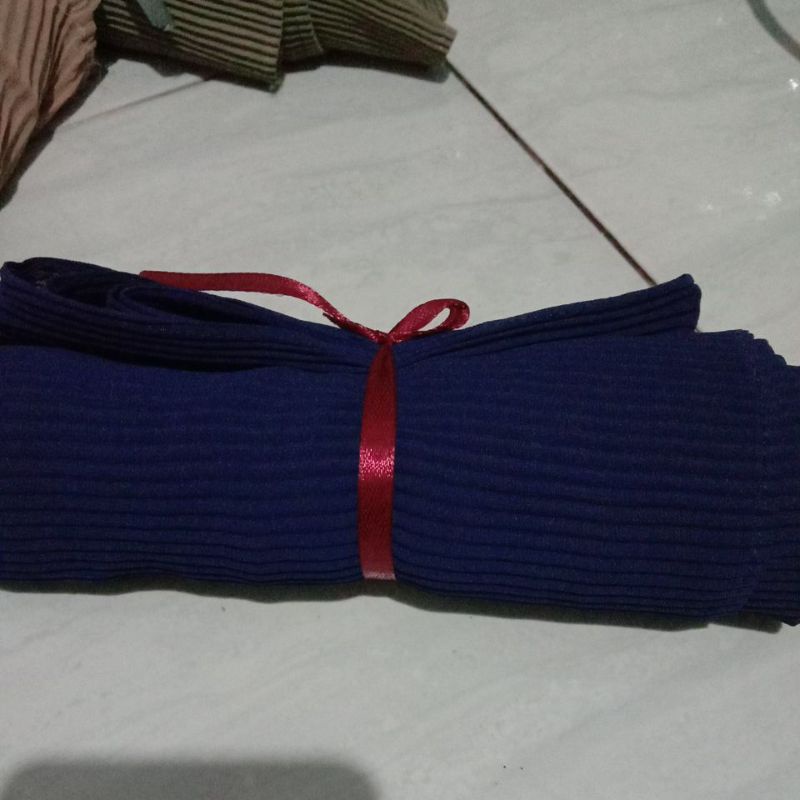 Pasmina plisket anak / Pashmina plisket lidi ceruty babydol uk Anak / PLEATED SHAWL-Navy