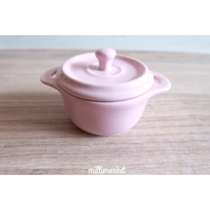 Mangkok Mini Berganggang " Mini Casserole " Pink