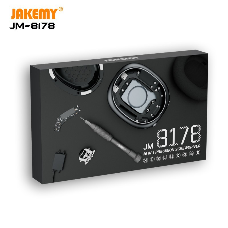 Jakemy JM-8178 26 in 1 Obeng Set Torx Lubang Tengah T1 Tri-wing Handphone