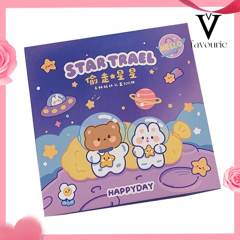 [COD]Kartun Tahan Air Tanpa Jejak Buku Pegangan Stiker Dekorasi Pola Kecil DIY Stiker Ponsel-FA