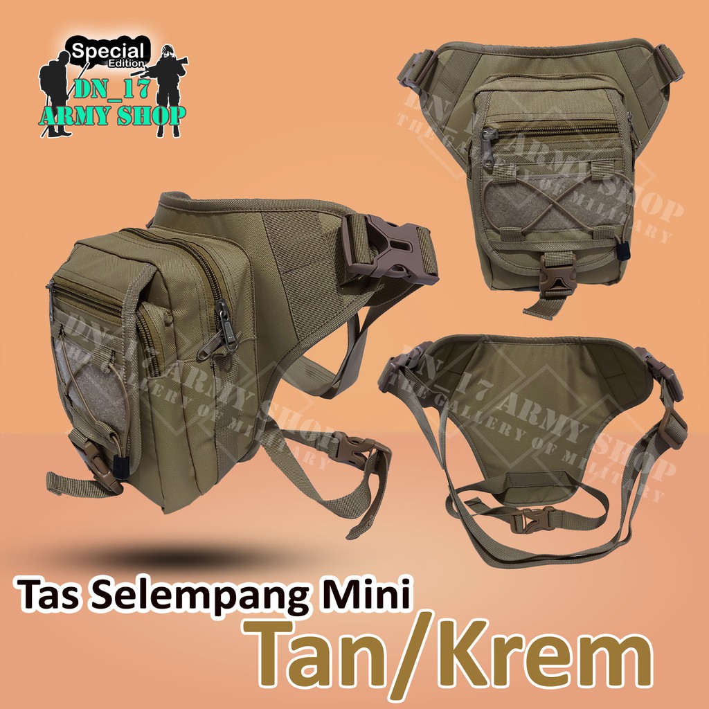 Tas Selempang,Paha,Pinggang Loreng Gurun,Hitam,Hijau,Krem Cordura