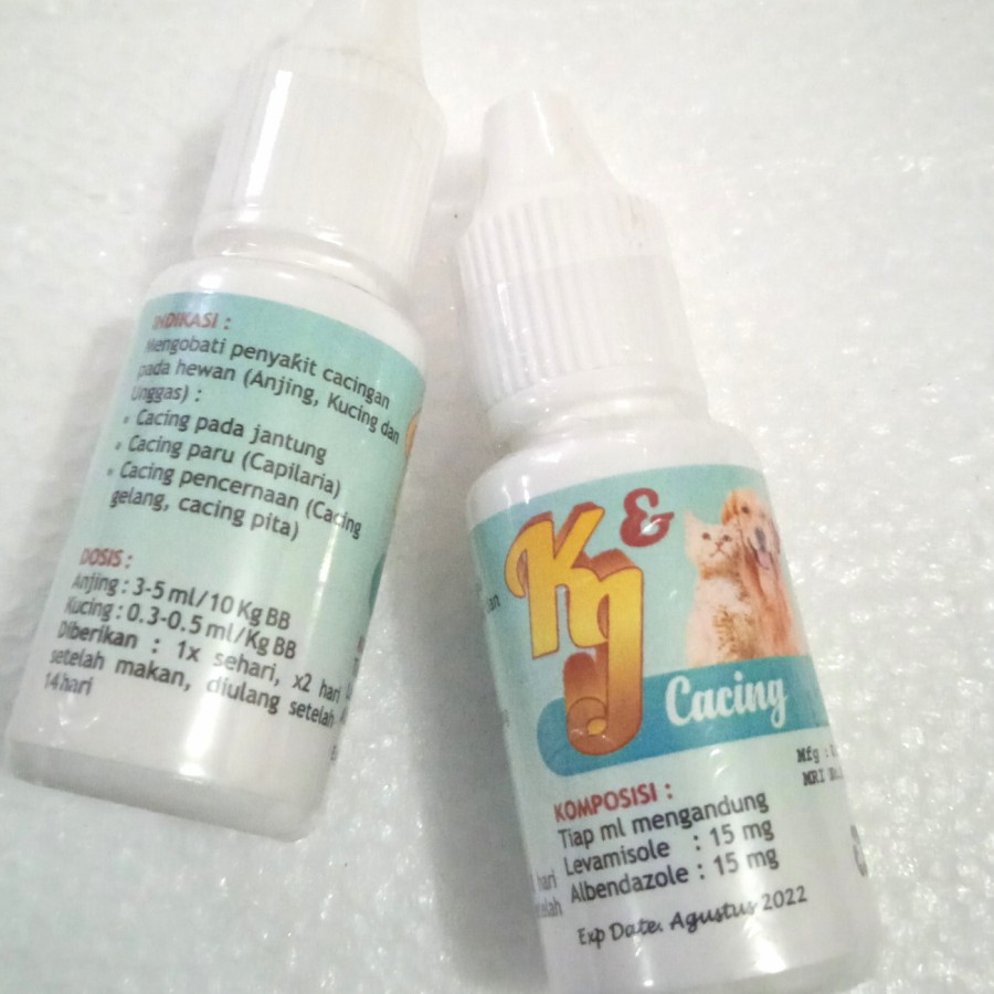 K&amp;J OBAT CACING 10 ML OBAT CACING KUCING DAN ANJING/OBAT CACING TETES