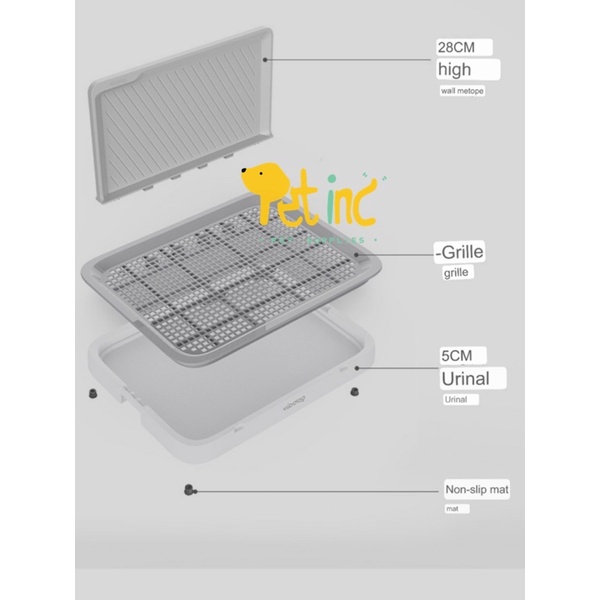 Premium petpet pee tray with wall