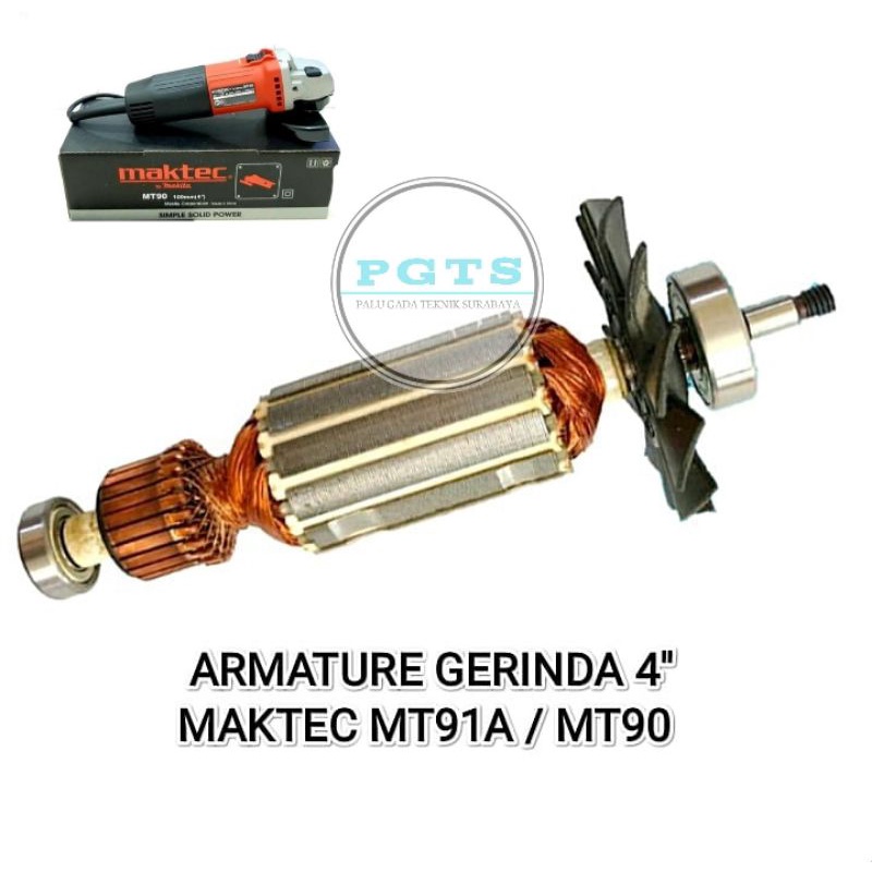 Armature For Maktec MT90 / MT91A / Angker Gulungan Dinamo Gerinda Maktec MT 90 | MT 91 A