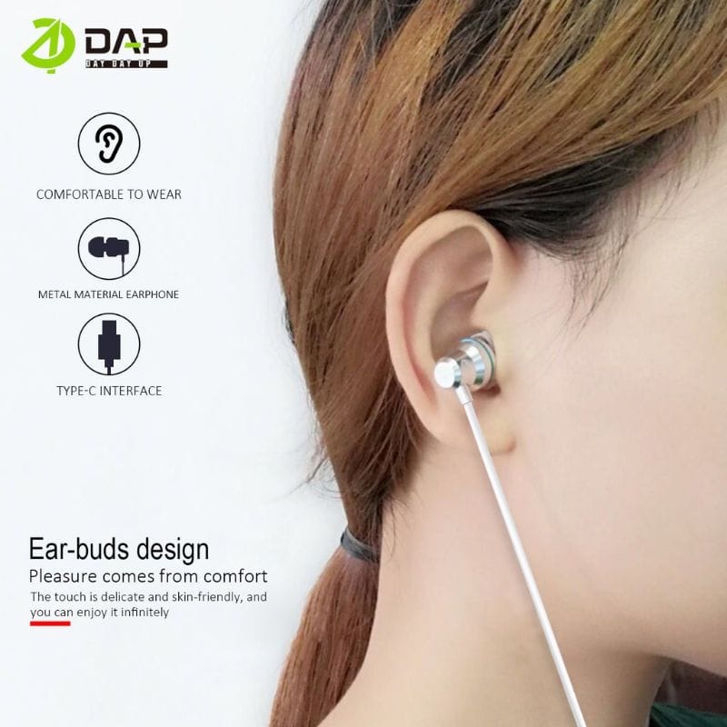 Headset DAP DH-F17 TYPE-C Handsfree DAP DH-F17 TYPE C Earphone DAP DH-F17 TIPE-C ORIGINAL
