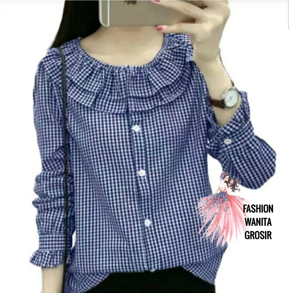 FWG - BLOUSE KOTAK / BLOUSE MISSIE / MISSIE TOP / BLUS / ATASAN WANITA / BAJU ATASAN WANITA BARU