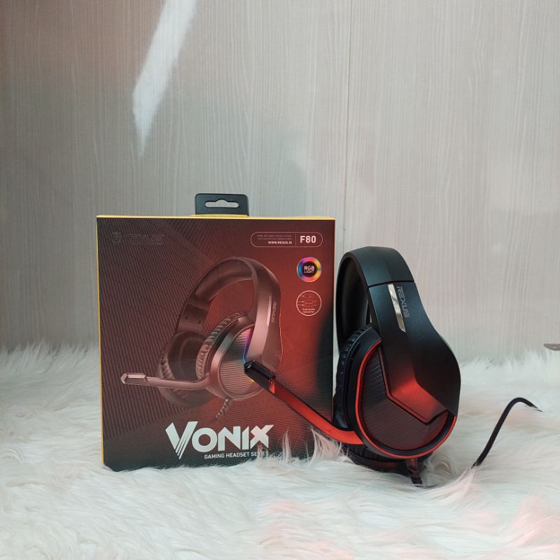 Headset Rexus Gaming Vonix F80 RGB-Black TERMURAH