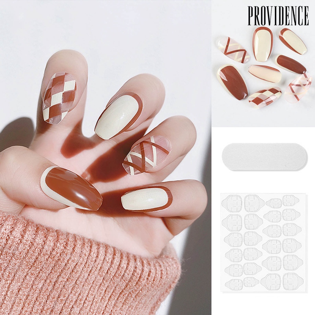 Providence 1 Set Patch Kuku Motif Api Warna Pink Bahan Abs Untuk Nail Art