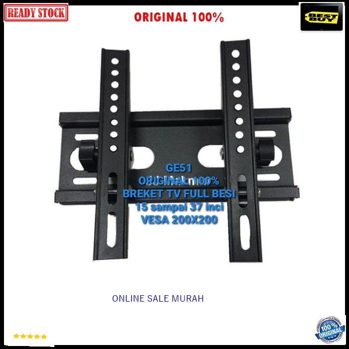 G51 Original 100% breket tv 15-32 in inci bracket televisi lcd led flexible gantungan komplit fungsi universal adjustable penopang fleksible pengaman G51   BISA SEGALA JENIS TV LCD LED BISA SETING 15 INCI SAMPAI 32 INCI UNIVERSAL  GARANSI UANG KEMBALI 100