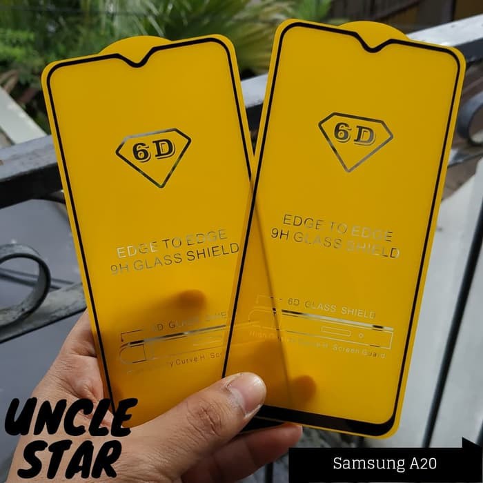 Tempered Glass 6D For Samsung Galaxy A20 Full Layar Full Cover Full Glue