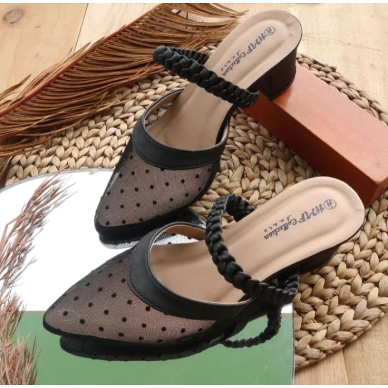 HMF Jasmiy Heel Mules Wanita RD09