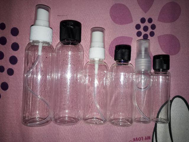 Botol 100 Ml Bening Tutup Flip Top Hitam Minimal 25 Pcs