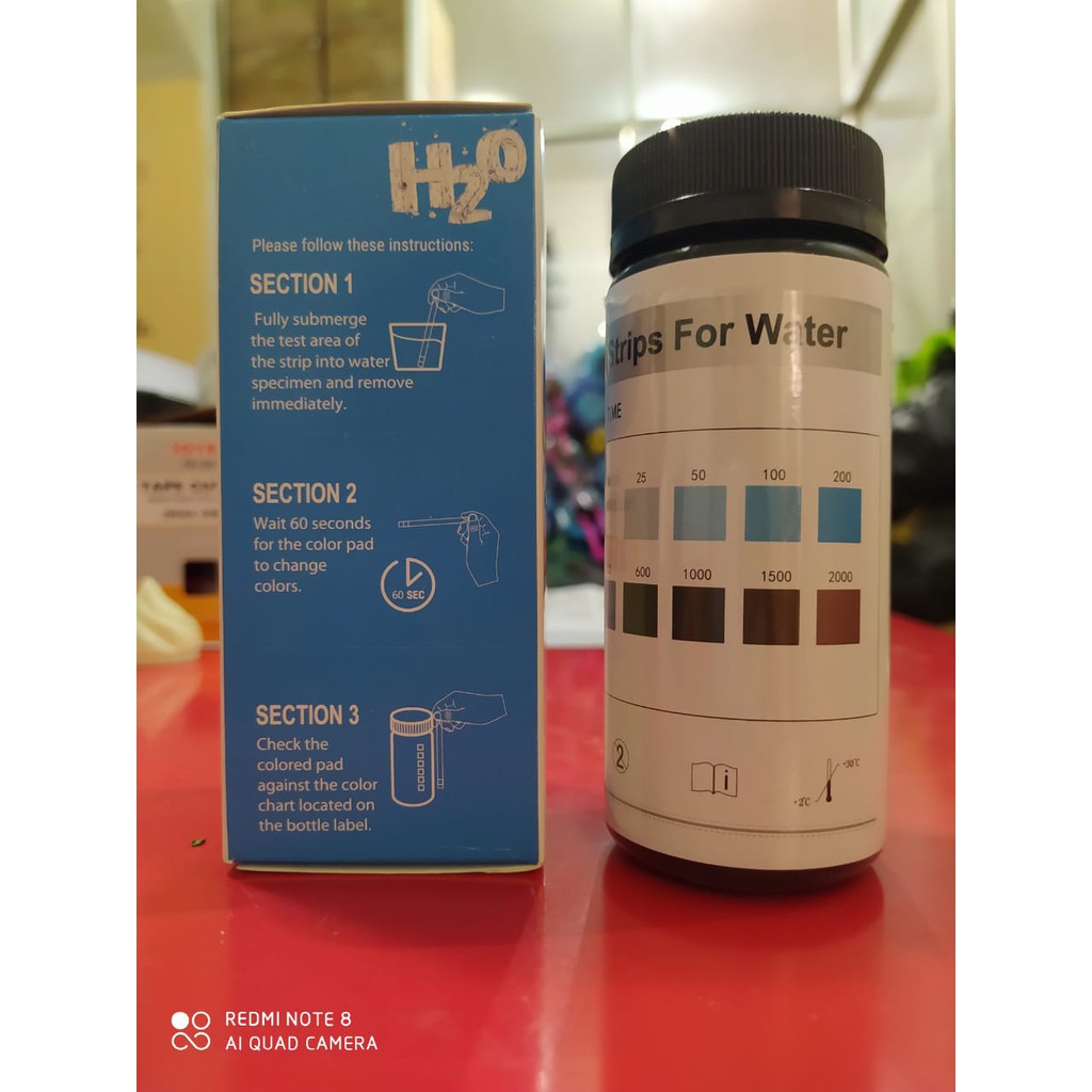 isi 100 strip Alat Tes Kadar Kaporit Kualitas Air Water Chlorine klorin-CLPaper