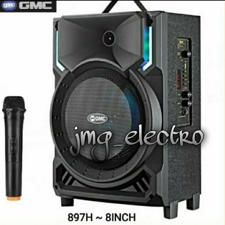 Speaker Aktif Portable GMC 8 Inch Bluetooth Garansi Resmi