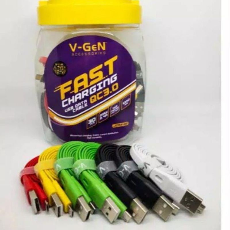 KABEL DATA V-GEN JCM3-02 KABEL CHARGER KABEL CASAN VGEN ANDROID MICRO FAST CHARGING 2.4A