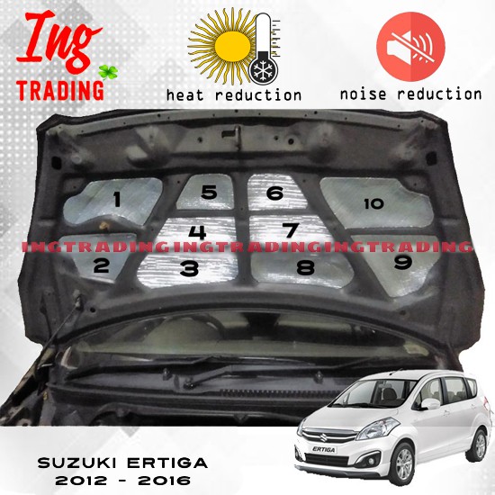 Peredam Panas Kap Mesin mobil Suzuki Ertiga 2012 - 2016