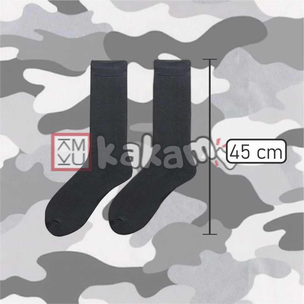 Kakamu Kaos Kaki Pria TNI Polos Hitam Dan Loreng