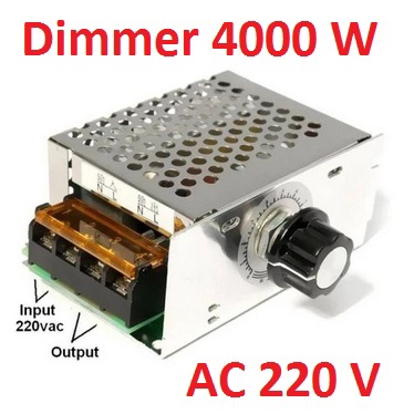 Dimmer AC 220 Volt 4000 Watt 220V 4000W Casing Aluminium Dimmer 4000 W