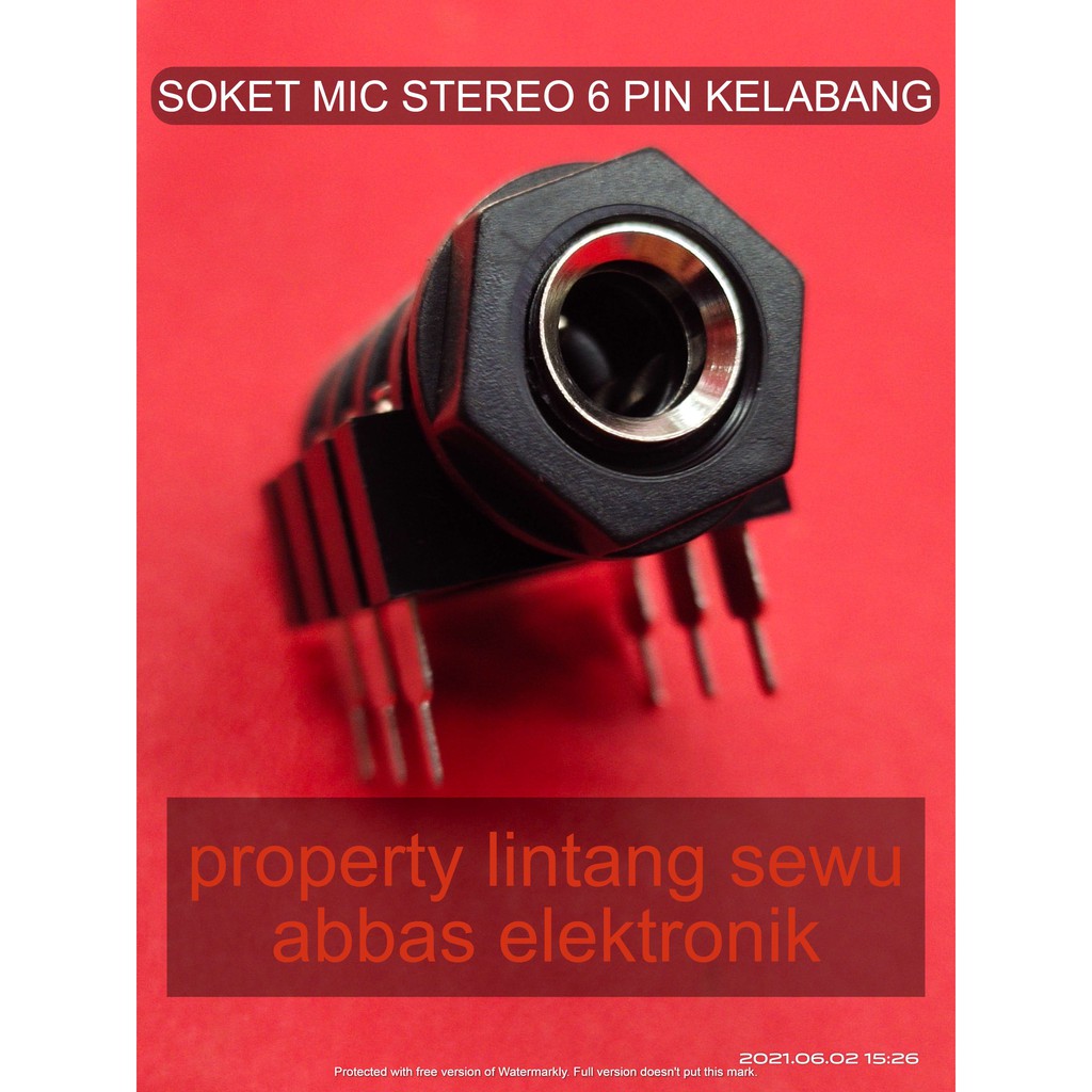 SOKET MIC AKAI STEREO KELABANG 6 PIN