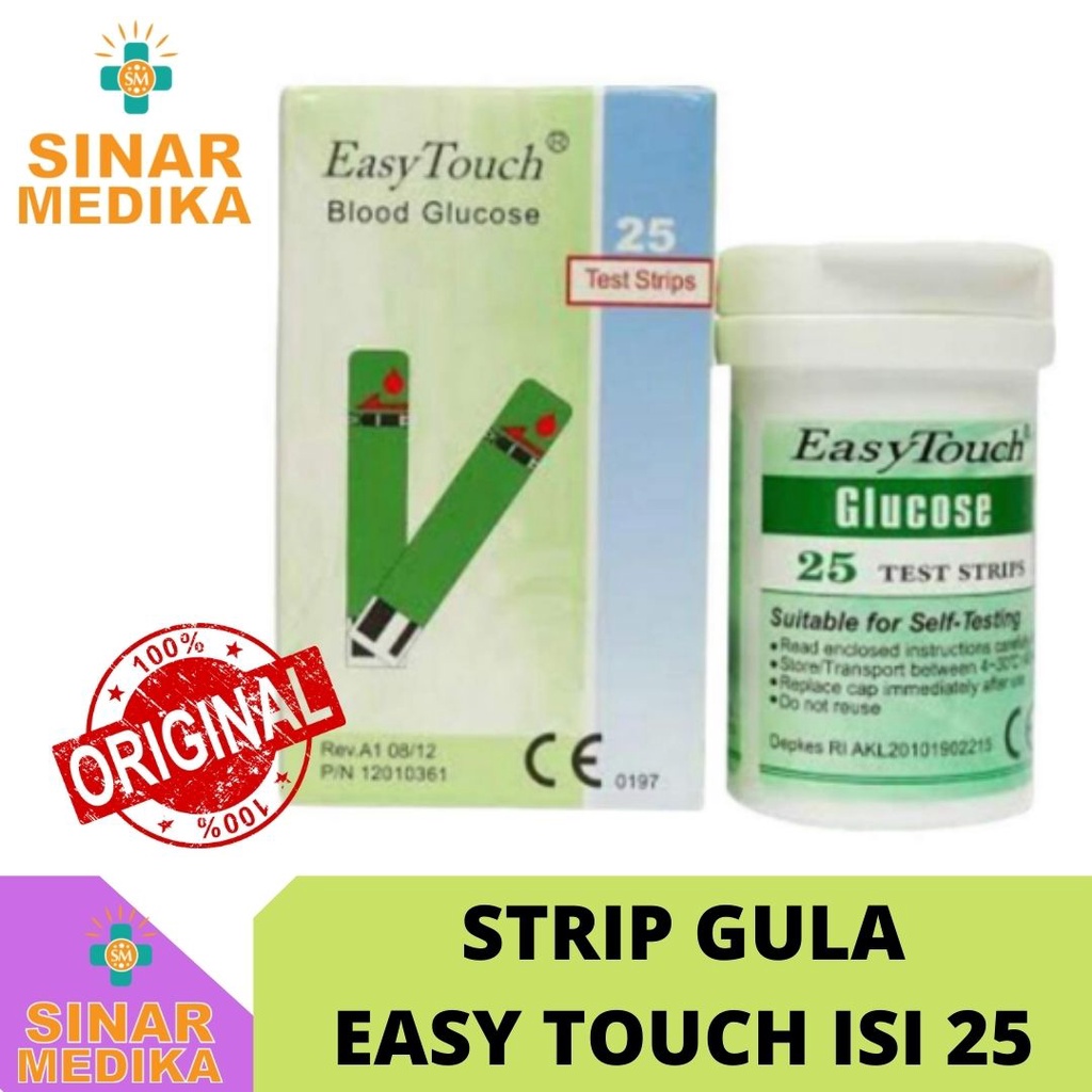 STRIP GULA DARAH EASYTOUCH / EASY TOUCH BLOOD GLUCOSE TEST STRIPS REFILL STIK ISI ULANG GDS GLUKOSA