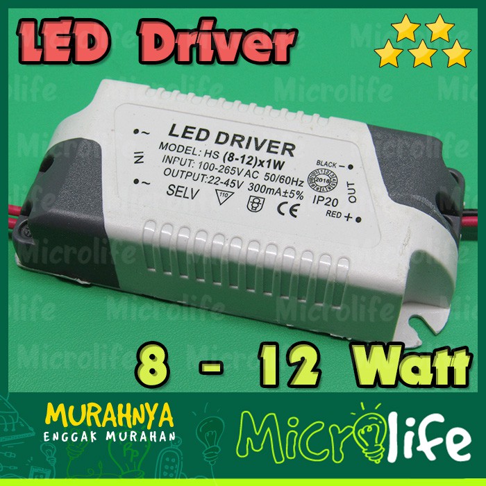 LED DRIVER 8 - 12 WATT 300 mA