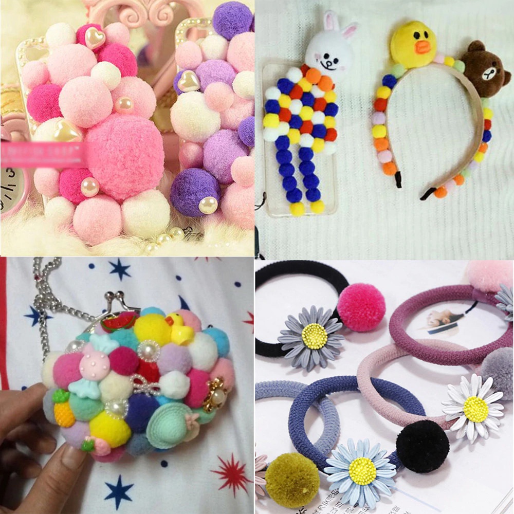 Pompom Polos 20mm Campur Warna