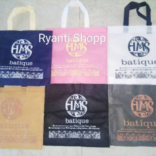 1 HARI BERES Tas Spunbond 75gsm model lipatan bawah uk 35x33x8  Tas kain Spunbond/ Tas Goodie bag/ Tas Souvenir/ Tas Sablon/ Tote Bag/ Spunbond/ Tas kain