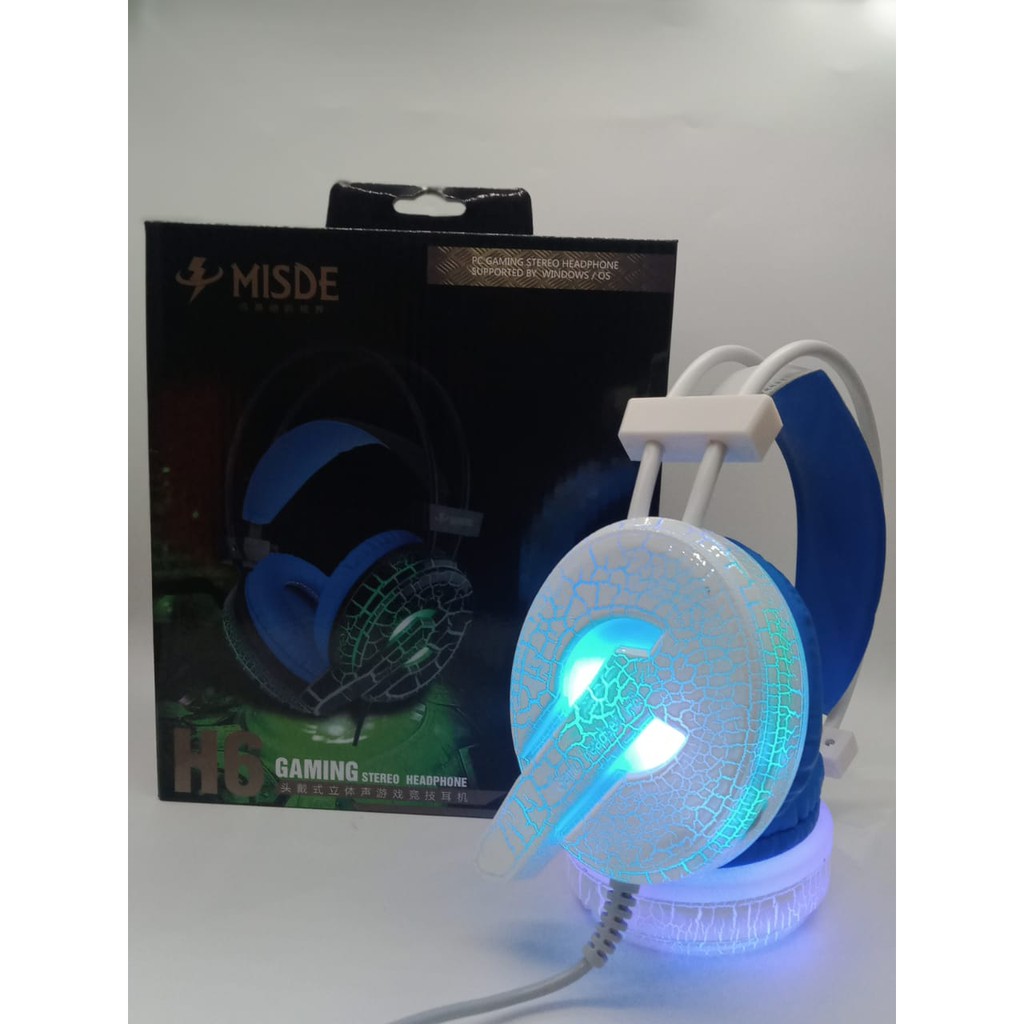 Headphone / Headset H6 Gaming Misde Stereo LED / Headphone Gaming FOR PC or Smartphone