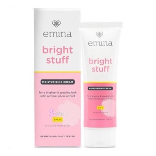 EMINA BRIGHT STUFF MOISTURIZING CREAM 20ml CREAM PELEMBAB WAJAH ORIGINAL BPOM