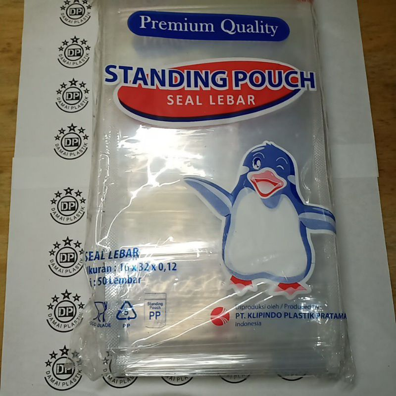 Isi:50pcs Standing Pouch 16x32 / STP 16x32 Plastik Klip Kemasan Berdiri Plastik Snack 16x32 Ziplock Blutop