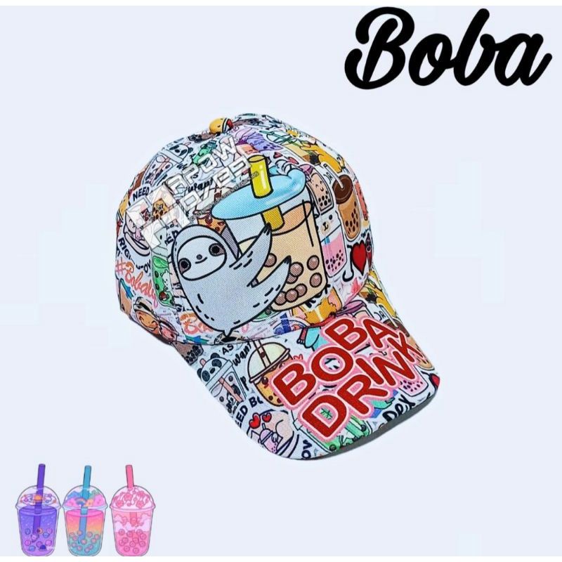 Tas Slempang Anak Perempuan/Waistbag BOBA /Free Topi Boba Anak