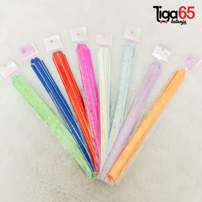 365 Pita Tarik Pita Serut 1.5 cm Pita Souvenir Ulang Tahun / PITA SERUT 15MM (10PCS/SET)