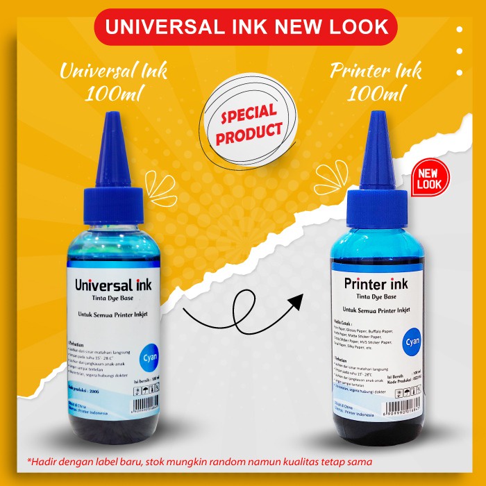 Tinta refill isi ulang 100ml Pengganti Epson 664 T664 Printer L series