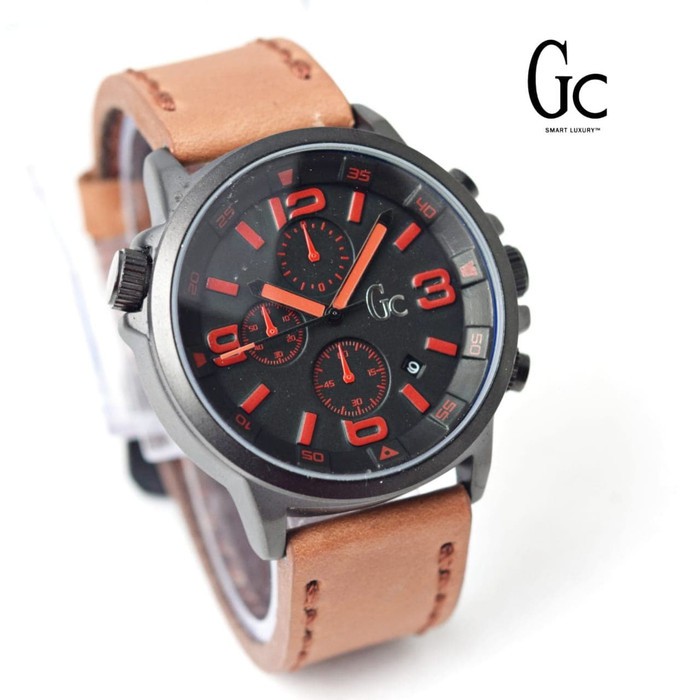 JAM TANGAN PRIA GC DATE CHRONO ACTIVE TALI KULIT
