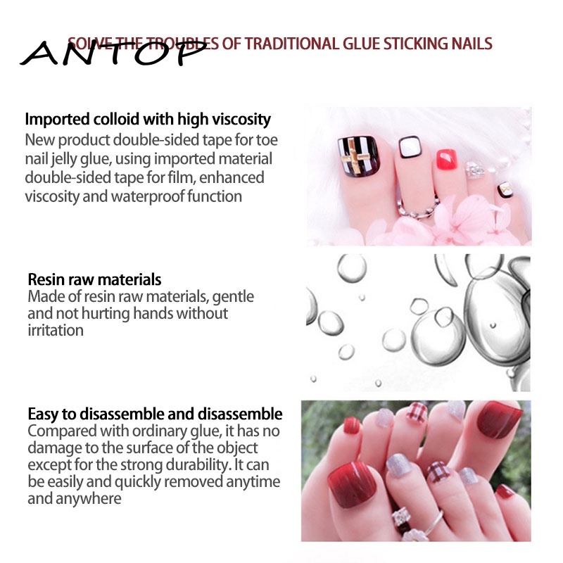 24 Pcs Lem Kuku Palsu Double Tape Untuk Nail Art